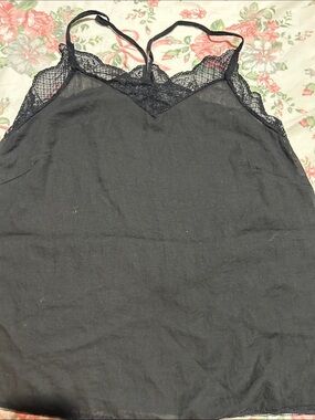 Black Lace-Trim Cami Top - Women